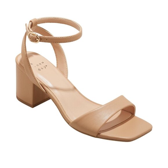 a new day Shoes - NWT A New Day Womens Block Sonora Heels 83821301 Tan Brown 11M